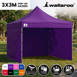 Canopies & Gazebos: Wallaroo Gazebo Tent Marquee 3x3 PopUp Outdoor Purple