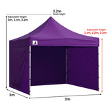 Canopies & Gazebos: Wallaroo Gazebo Tent Marquee 3x3 PopUp Outdoor Purple