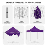 Canopies & Gazebos: Wallaroo Gazebo Tent Marquee 3x3 PopUp Outdoor Purple