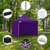 Canopies & Gazebos: Wallaroo Gazebo Tent Marquee 3x3 PopUp Outdoor Purple