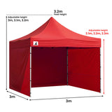 Canopies & Gazebos: Wallaroo Gazebo Tent Marquee 3x3 PopUp Outdoor  Red