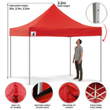 Canopies & Gazebos: Wallaroo Gazebo Tent Marquee 3x3 PopUp Outdoor  Red
