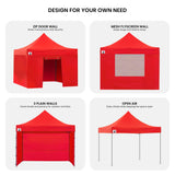 Canopies & Gazebos: Wallaroo Gazebo Tent Marquee 3x3 PopUp Outdoor  Red