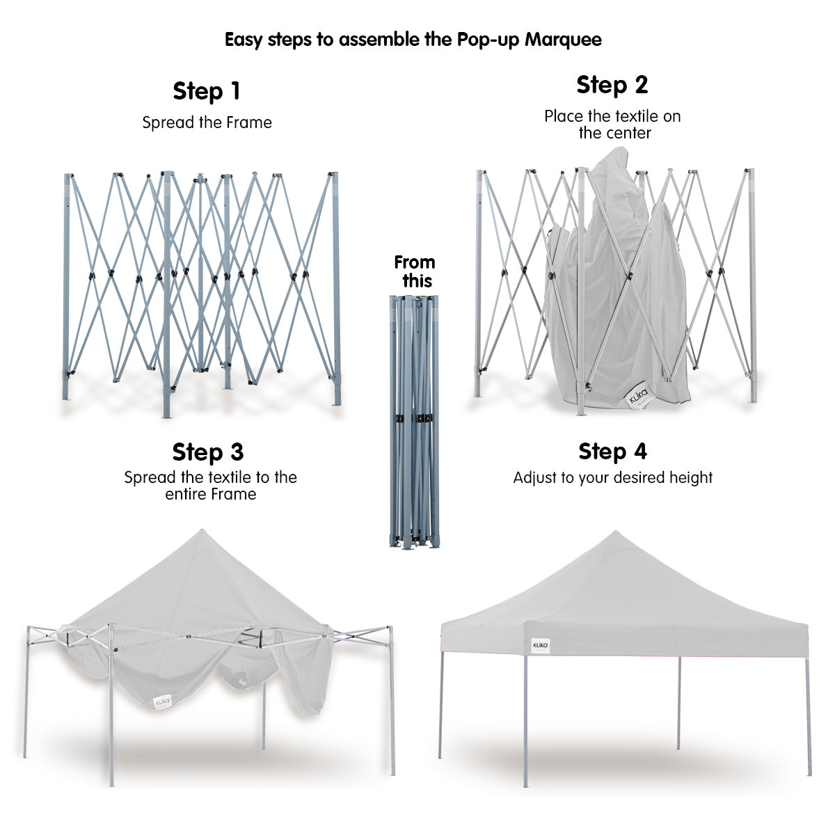 Canopies & Gazebos: Wallaroo Gazebo Tent Marquee 3x3 PopUp Outdoor Wallaroo White