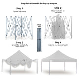 Canopies & Gazebos: Wallaroo Gazebo Tent Marquee 3x3 PopUp Outdoor Wallaroo White