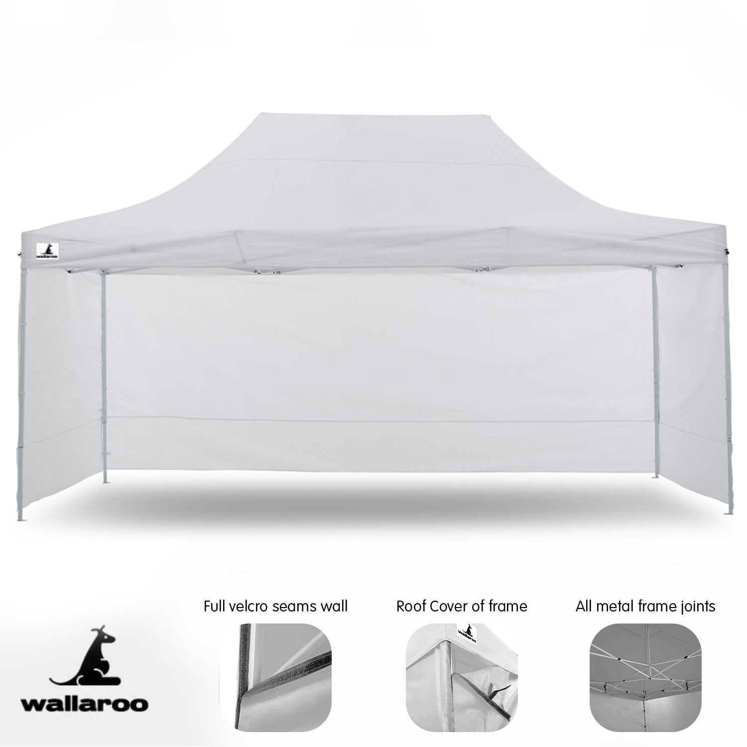 Canopies & Gazebos: Wallaroo Gazebo Tent Marquee 3x4.5m PopUp Outdoor White