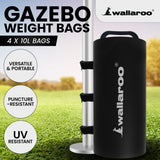 Outdoor Sofas & Lounge Sets: Wallaroo 10L Weight Bags 4 Pcs Gazebo Pods Canopy Eco-friendly Anchor In Black
