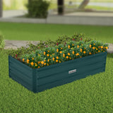 Beds & Bed Frames: Wallaroo Garden Bed 120 x 60 x 30cm Galvanized Steel - Green
