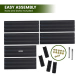 Beds & Bed Frames: Wallaroo Garden Bed 210 x 90 x 30cm Galvanized Steel - Black