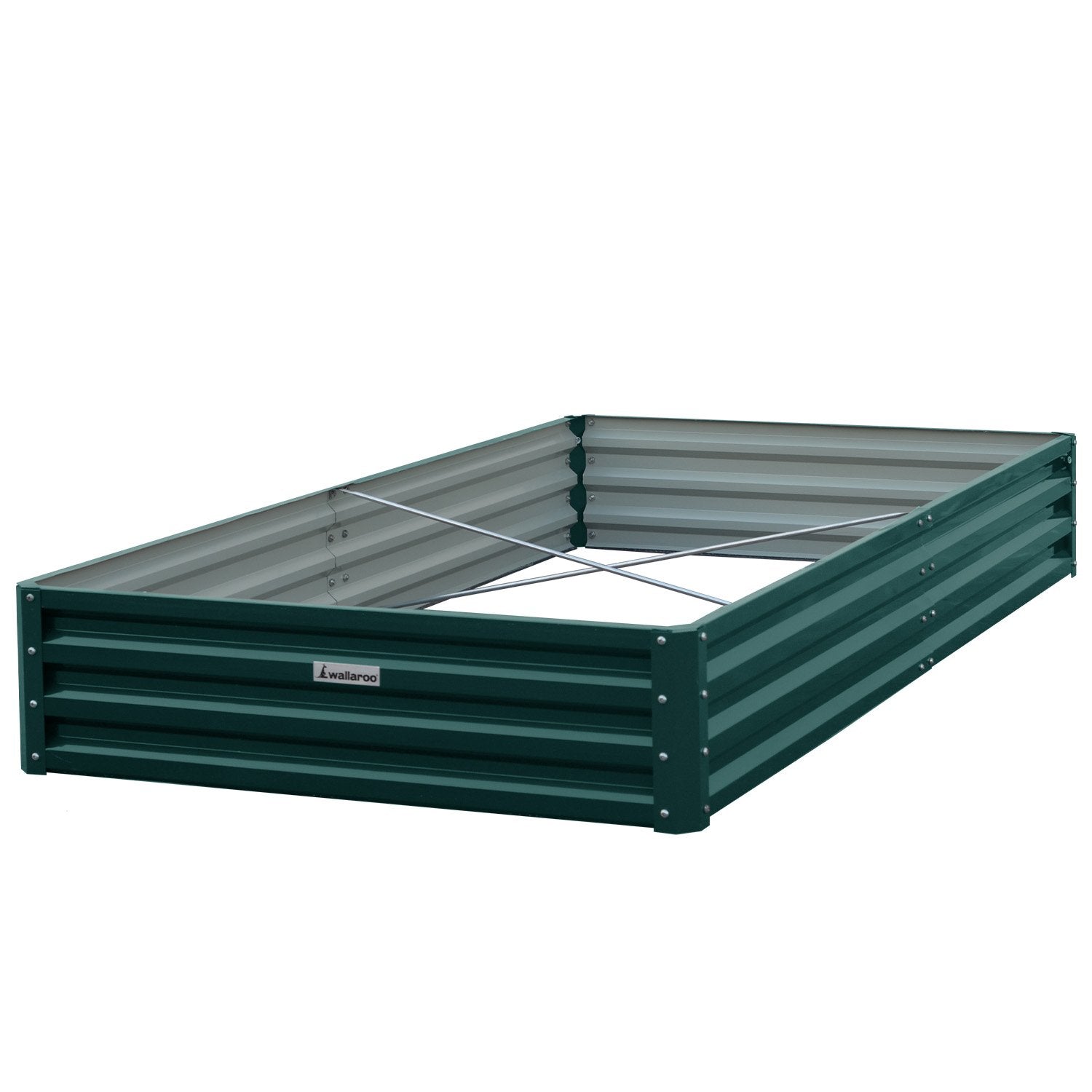 Beds & Bed Frames: Wallaroo Garden Bed 240 x 120 x 30cm Galvanized Steel - Green