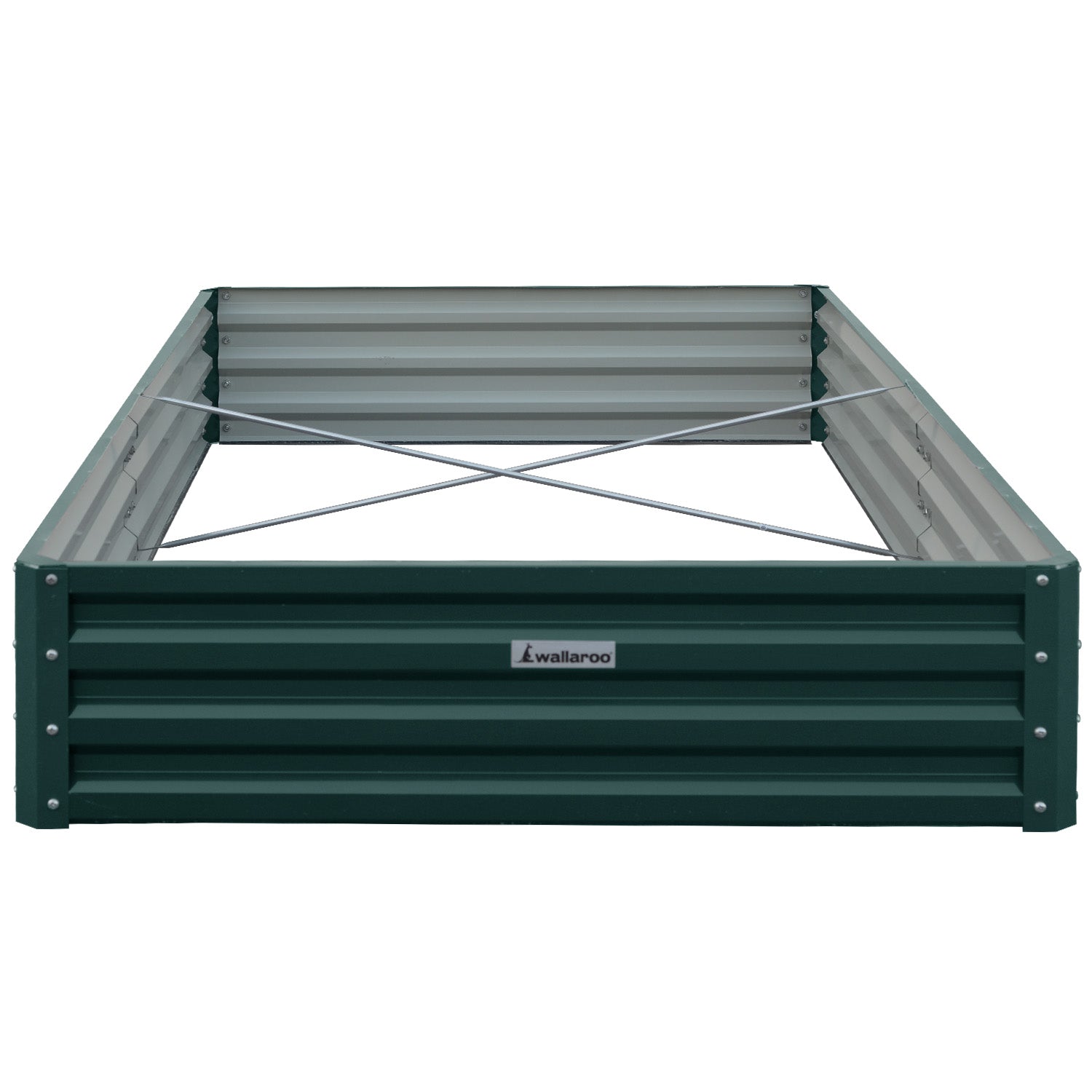 Beds & Bed Frames: Wallaroo Garden Bed 240 x 120 x 30cm Galvanized Steel - Green
