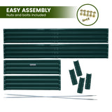 Beds & Bed Frames: Wallaroo Garden Bed 240 x 120 x 30cm Galvanized Steel - Green