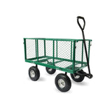 Kitchen & Dining Trolleys: Wallaroo Steel Mesh Garden Trolley Cart - Green