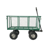 Kitchen & Dining Trolleys: Wallaroo Steel Mesh Garden Trolley Cart - Green