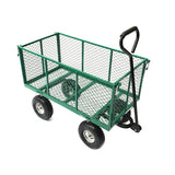 Kitchen & Dining Trolleys: Wallaroo Steel Mesh Garden Trolley Cart - Green