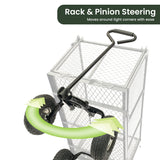 Kitchen & Dining Trolleys: Wallaroo Steel Mesh Garden Trolley Cart - Green