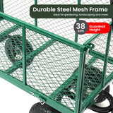 Kitchen & Dining Trolleys: Wallaroo Steel Mesh Garden Trolley Cart - Green