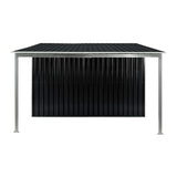 Sheds: Wallaroo 6x8ft Zinc Steel Garden Shed with Open Storage - Black