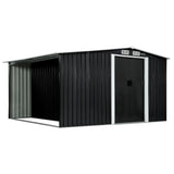 Sheds: Wallaroo Garden Shed with Semi-Close Storage 6*8FT - Black