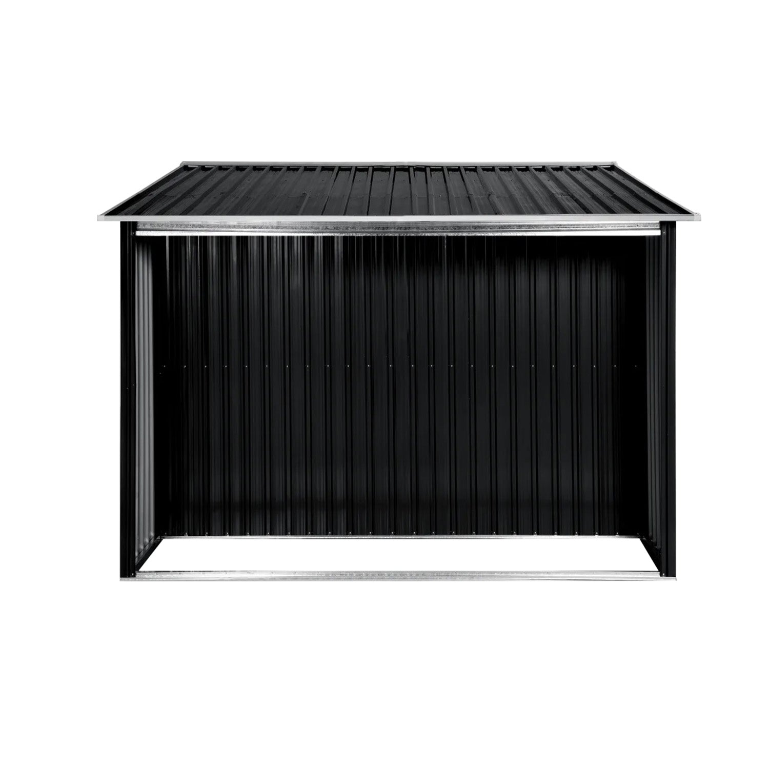 Sheds: Wallaroo Garden Shed with Semi-Close Storage 6*8FT - Black