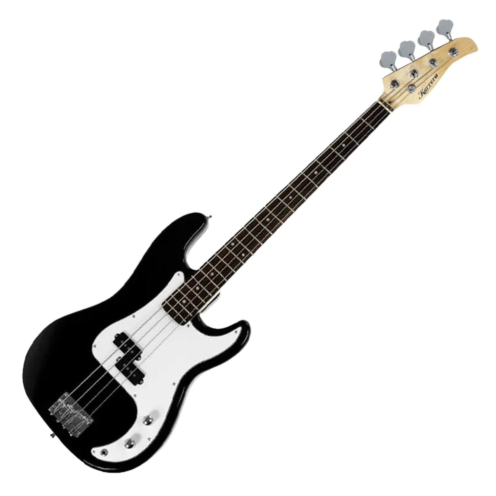 Guitars: Karrera 39in Electric Guitar Bass Tuner Music 4-String Instrument Full Size Black
