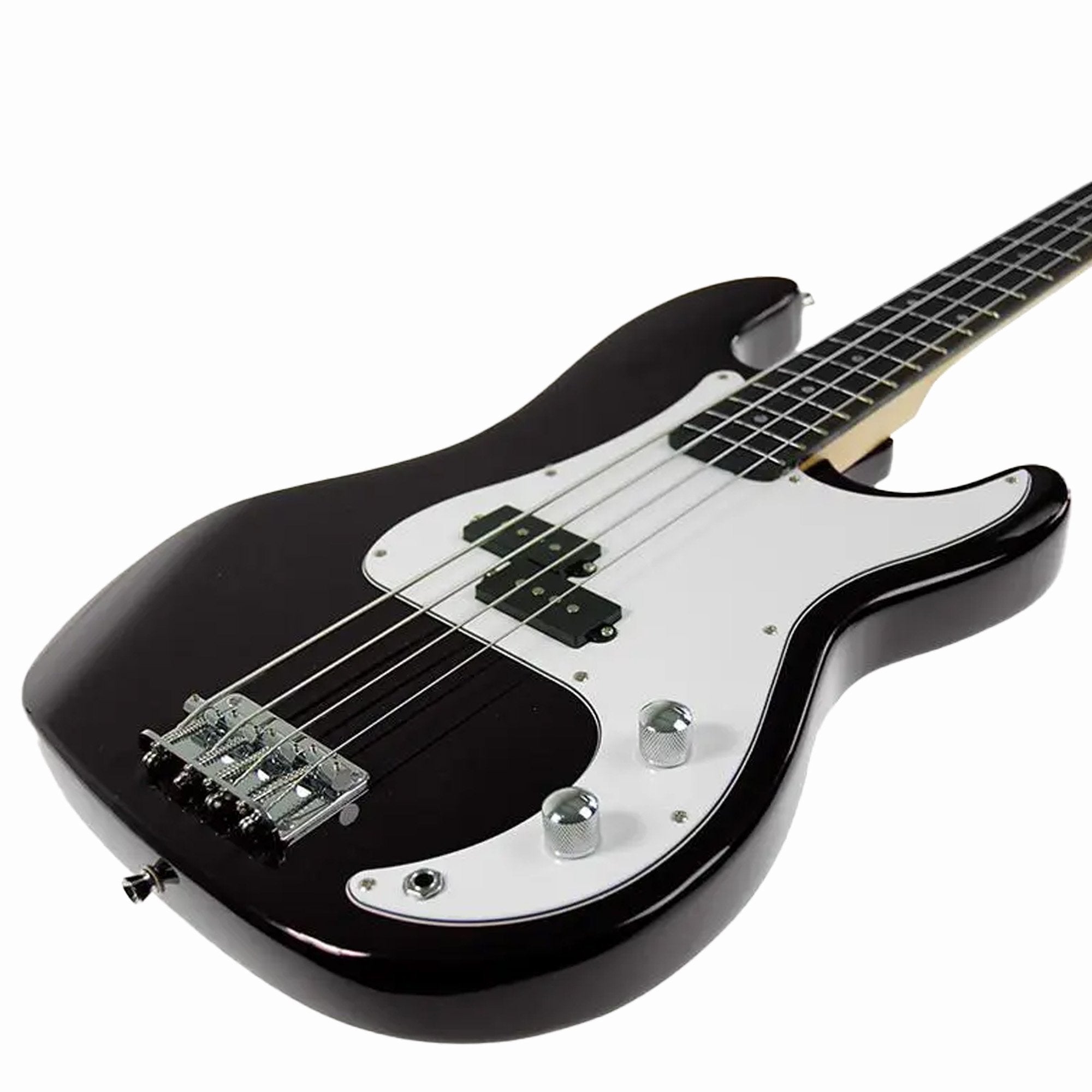 Guitars: Karrera 39in Electric Guitar Bass Tuner Music 4-String Instrument Full Size Black