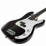 Guitars: Karrera 39in Electric Guitar Bass Tuner Music 4-String Instrument Full Size Black