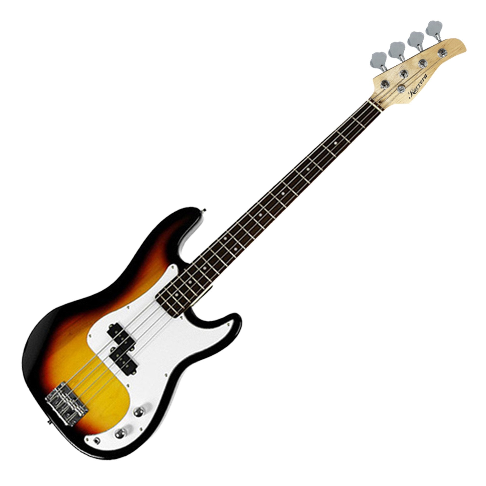 Guitars: Karrera 39in Electric Guitar Bass Tuner Music 4-String Instrument Full Size Sunburst