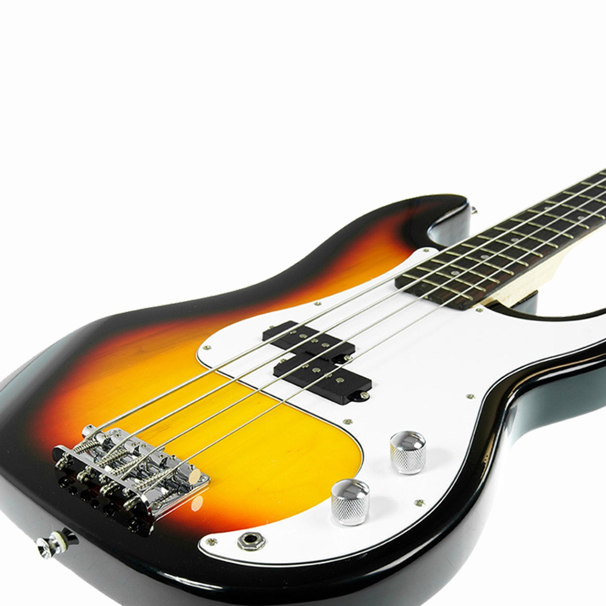 Guitars: Karrera 39in Electric Guitar Bass Tuner Music 4-String Instrument Full Size Sunburst