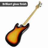 Guitars: Karrera 39in Electric Guitar Bass Tuner Music 4-String Instrument Full Size Sunburst