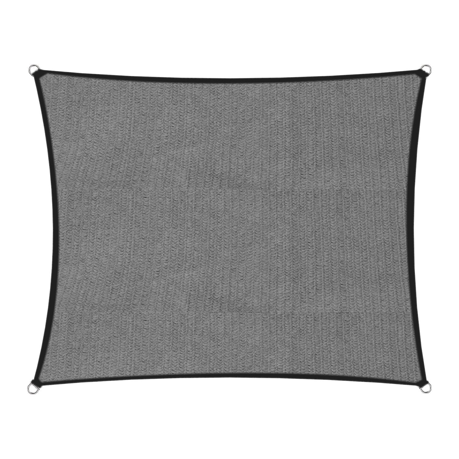 Canopies & Gazebos: Wallaroo 280gsm Outdoor Square Sun Shade Sail Canopy Grey - 5m X 5m