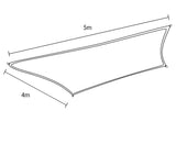 Boating Accessories: Wallaroo Rectangular Shade Sail 4m x 5m - Grey