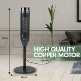 Camping Appliances: Pronti Electric Tower Heater 2000W Ceramic Portable Remote - Black