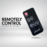 Camping Appliances: Pronti Electric Tower Heater 2000W Ceramic Portable Remote - Black