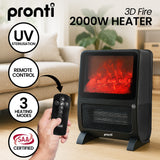 Electric Heaters: Pronti 2000W 3D Fire PTC Electric Portable Room Heater