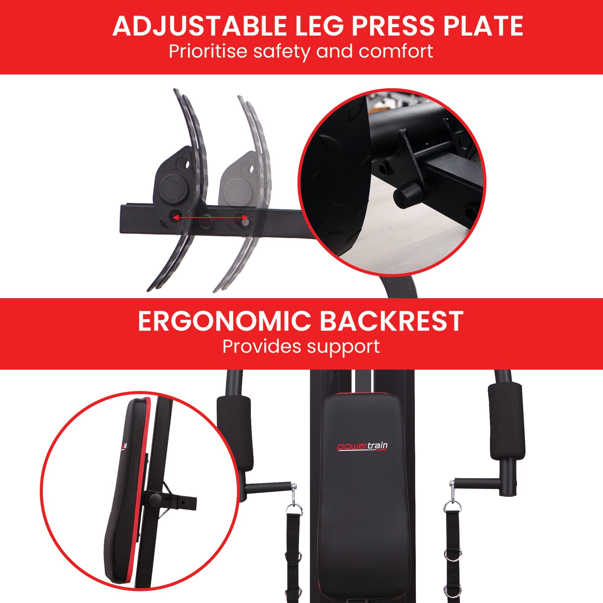 Exercise Bikes: Powertrain Jx-89 Multi Station Home Gym 68kg Weight Cable Machine