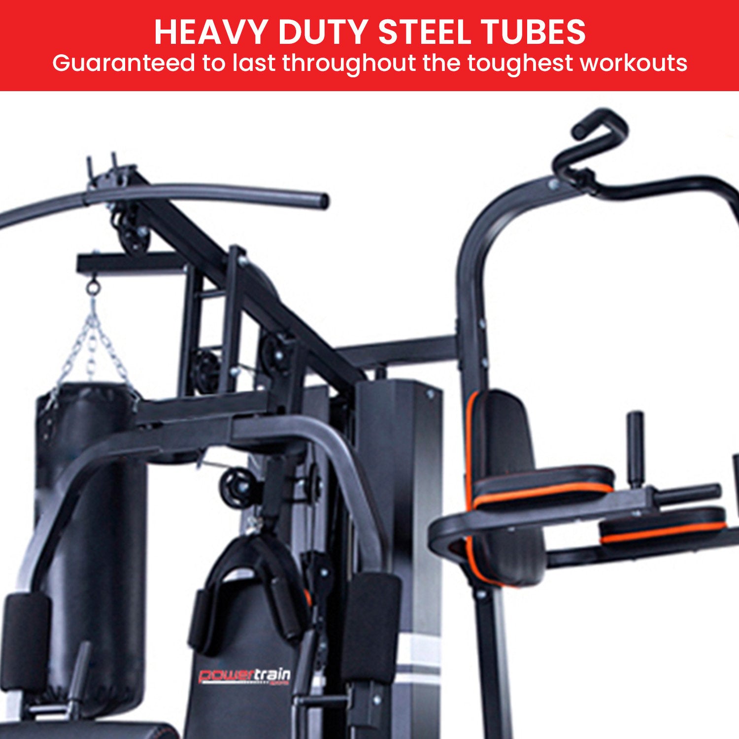 Boxing & Martial Arts: Powertrain Multi Station Home Gym 150lbs Weights Punching Bag