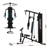 Exercise Bikes: Powertrain JX-300 Multi Station Home Gym 44kg Weight Stack Cable Machine, Curl Pad Leg Extension and Pull-down Bar