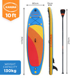 Paddleboards: Kahuna Hana Inflatable Stand Up Paddle Board 10FT w/ iSUP Accessories