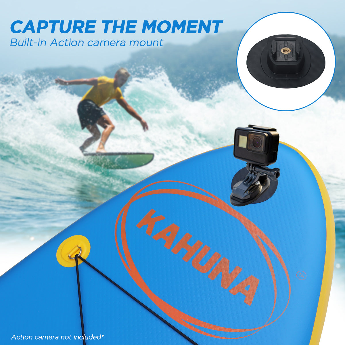 Paddleboards: Kahuna Hana Inflatable Stand Up Paddle Board 10FT w/ iSUP Accessories