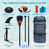 Paddleboards: Kahuna Hana Inflatable Stand Up Paddle Board 10FT w/ iSUP Accessories