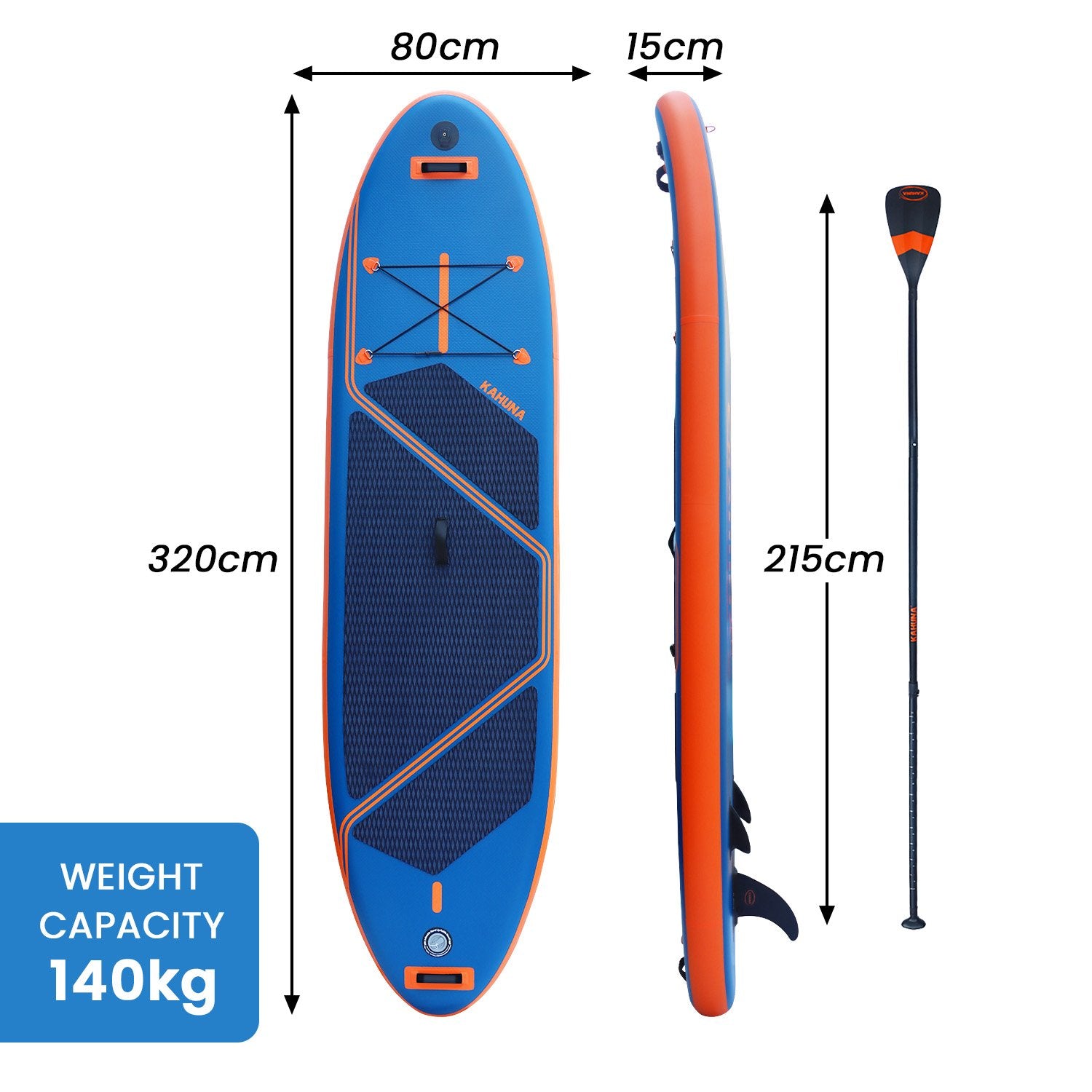 Paddleboards: Kahuna Kai Premium Sports 10.6FT Inflatable Paddle Board