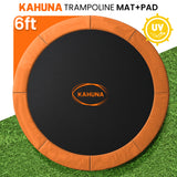 Trampolines & Accessories: Kahuna 6ft Trampoline Replacememnt Safety Pad Cover and Spring Jumping Bounce Mat Orange