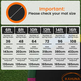 Trampolines & Accessories: Kahuna 8ft Replacement Trampoline Safety Pad Cover and Jumping Spring Mat - Rainbow