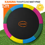 Trampolines & Accessories: Kahuna 12ft Replacement Trampoline Safety Pad Cover and Jumping Spring Mat - Rainbow