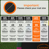 Kahuna 14ft Replacement Trampoline Safety Pad Cover and Jumping Spring Mat - Orange