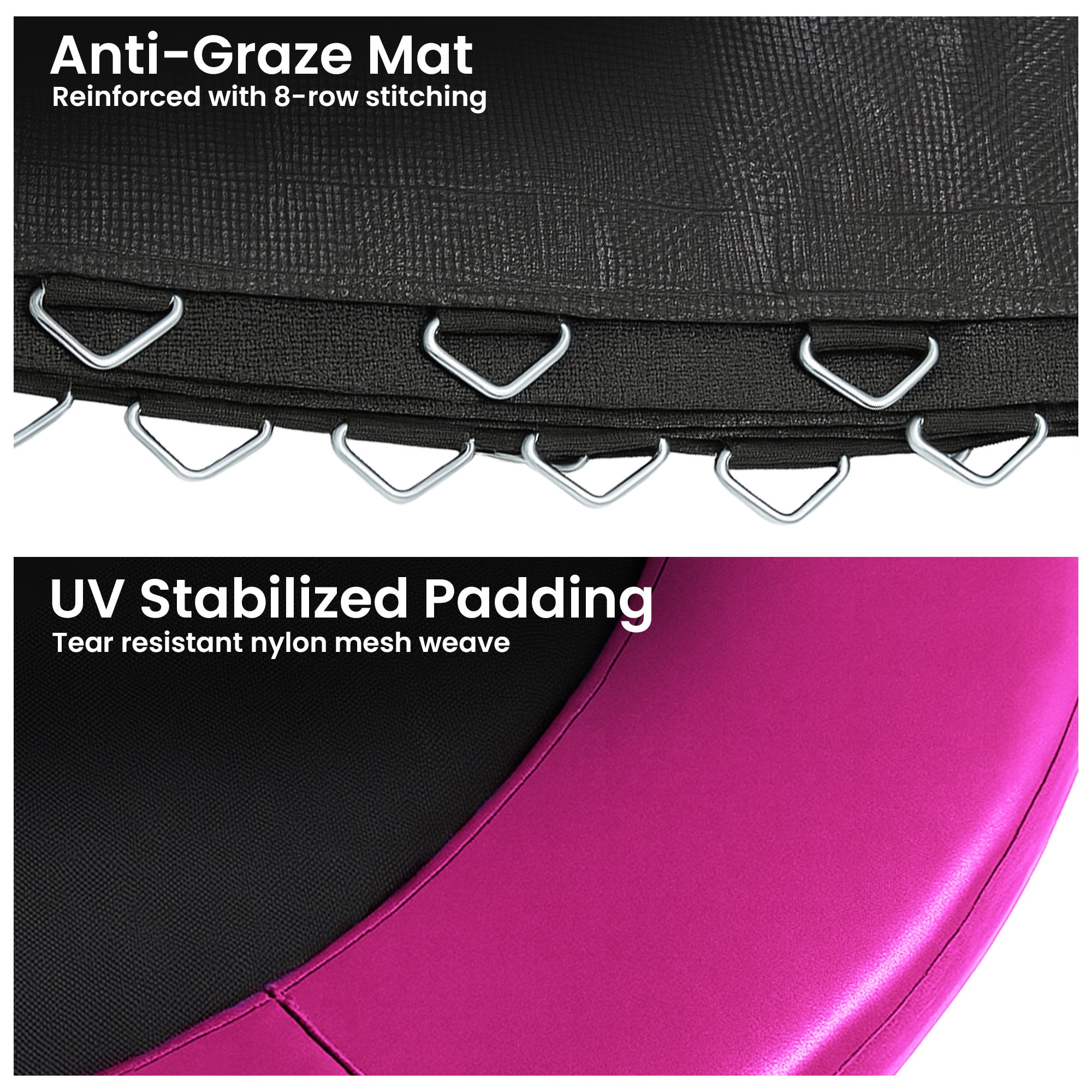 Kahuna 16ft Replacement Trampoline Safety Pad Cover and Jumping Spring Mat - Pink