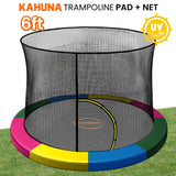Trampolines & Accessories: Kahuna 6ft Trampoline Pad and Net - Rainbow