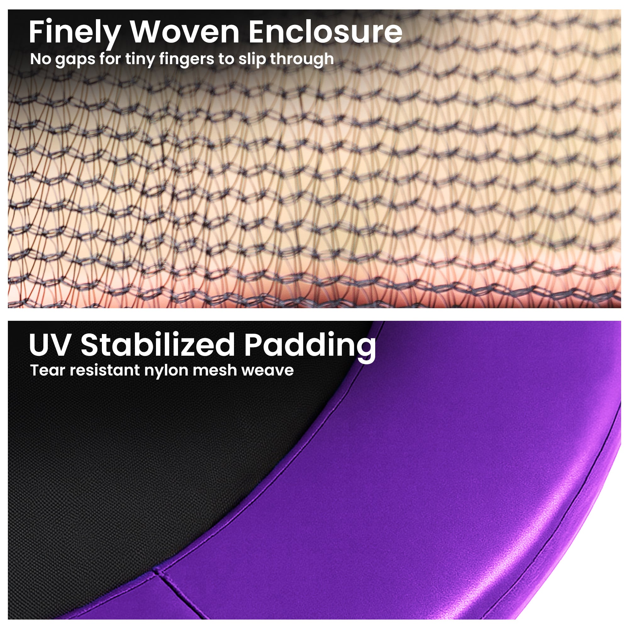 Kahuna 16ft Trampoline Pad and Net - Purple