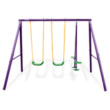 Board Games: Kahuna Kids 4-Seater Swing Set Purple Green